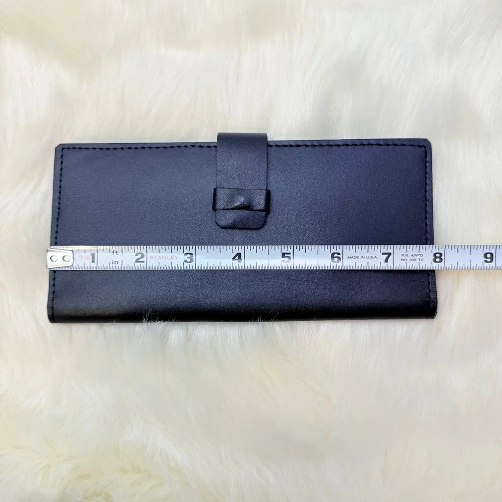 Tribe Alive | NEW Leather Wallet w/Snap‎ Closure in Black - Picture 6 of 6